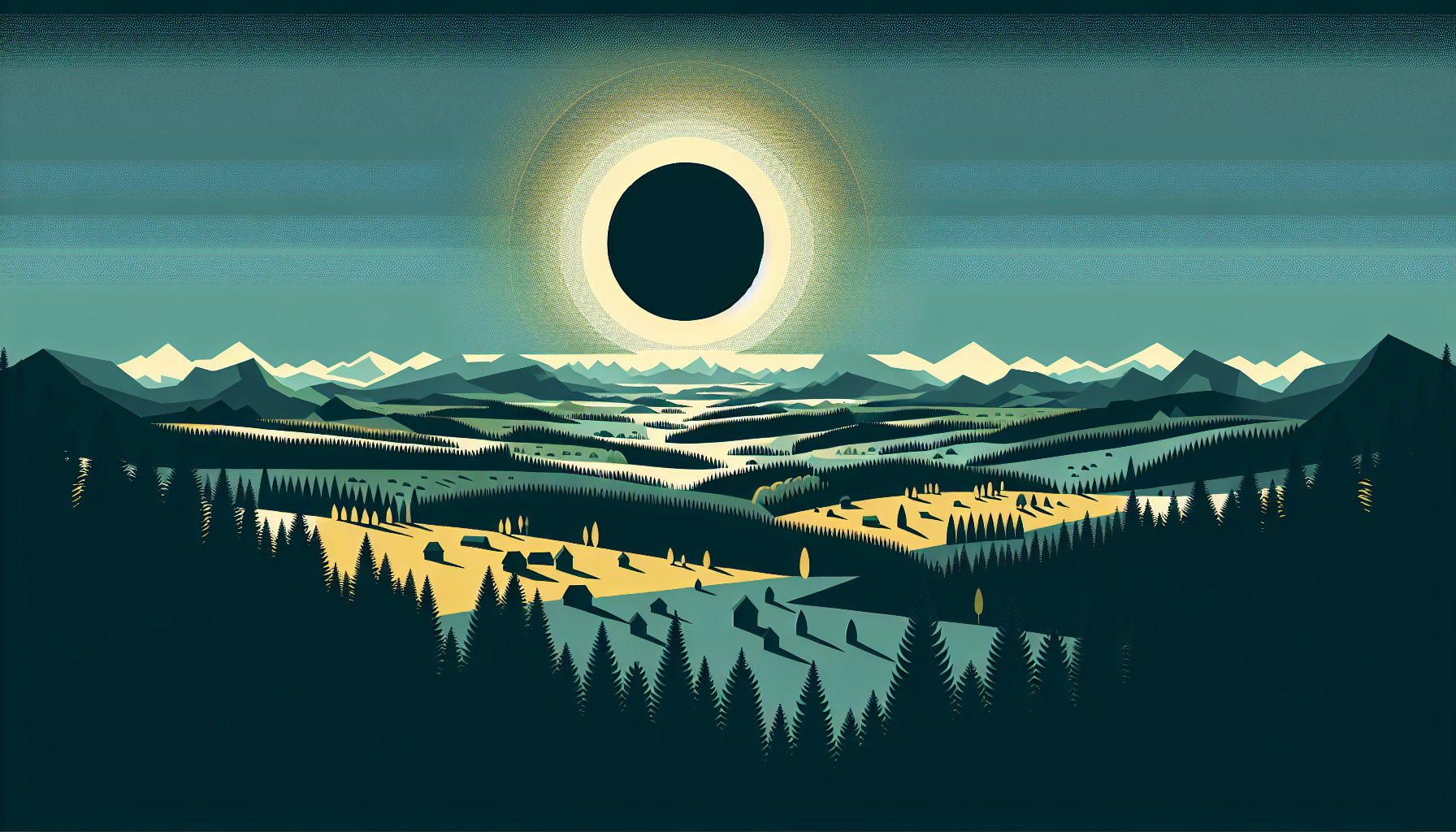 Schematische Sonnenfinsternis